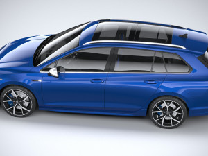 Volkswagen Golf R Estate 2022 3D-Modell