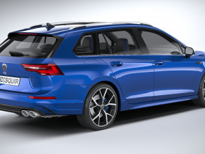 Volkswagen Golf R Estate 2022 3D-Modell