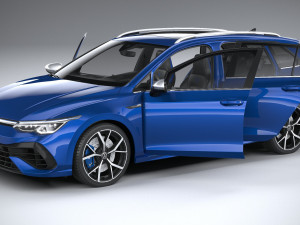 Volkswagen Golf R Estate 2022 3D-Modell