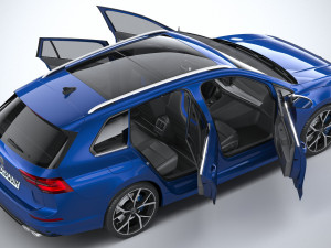 Volkswagen Golf R Estate 2022 3D-Modell