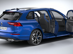Volkswagen Golf R Estate 2022 3D-Modell