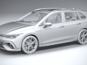 Volkswagen Golf R Estate 2022 3D-Modell