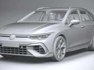 Volkswagen Golf R Estate 2022 3D-Modell