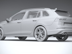 Volkswagen Golf R Estate 2022 3D-Modell