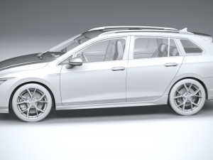 Volkswagen Golf R Estate 2022 3D-Modell