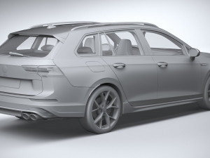 Volkswagen Golf R Estate 2022 3D-Modell