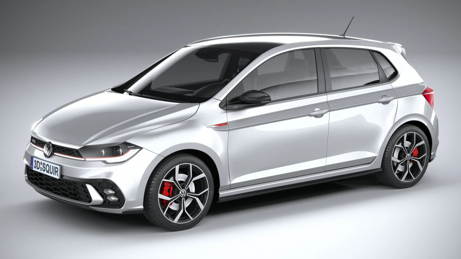 Volkswagen Polo GTI 2022 3D Model .c4d .max .obj .3ds .fbx .stl .blend 