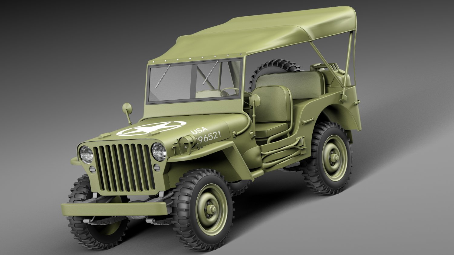 Jeep willys mb 3D Model in Transport 3DExport
