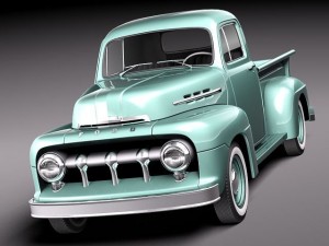 F-1 Pickup 1951 3D Model