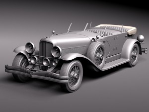 Duesenberg SJ Convertible 1932 Modelo 3D