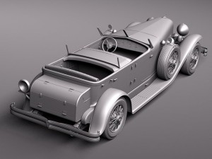 Duesenberg SJ Convertible 1932 Modelo 3D