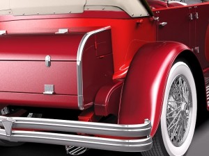 Duesenberg SJ Convertible 1932 Modelo 3D
