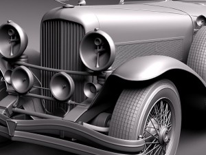 Duesenberg SJ Convertible 1932 Modelo 3D