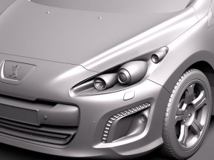 Peugeot 308 Hatchback 5-door 2012 3D Model