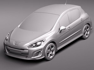 Peugeot 308 Hatchback 5-door 2012 3D Model