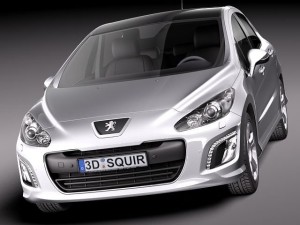 Peugeot 308 Hatchback 5-door 2012 3D Model