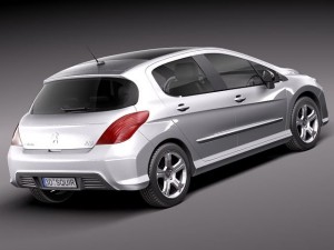 Peugeot 308 Hatchback 5-door 2012 3D Model