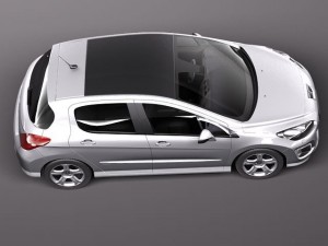 Peugeot 308 Hatchback 5-door 2012 3D Model