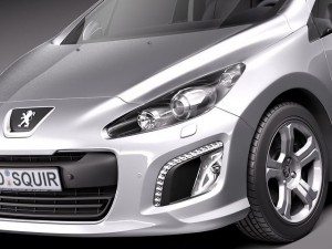 Peugeot 308 Hatchback 5-door 2012 3D Model