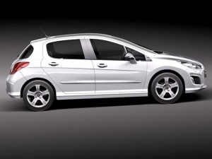 Peugeot 308 Hatchback 5-door 2012 3D Model