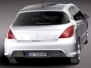 Peugeot 308 Hatchback 5-door 2012 3D Model