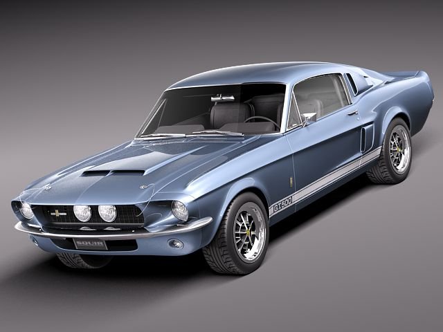 Mustang Shelby Cobra GT 500 1967 Modelo 3D .c4d .max .obj .3ds .fbx .stl .blend 