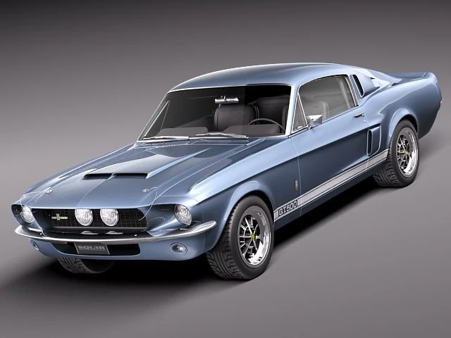 Mustang Shelby Cobra GT 500 1967 Modelo 3D .c4d .max .obj .3ds .fbx .stl .blend