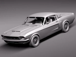 Mustang Shelby Cobra GT 500 1967 Modelo 3D