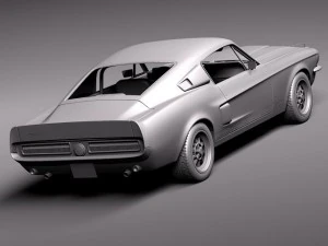 Mustang Shelby Cobra GT 500 1967 Modelo 3D