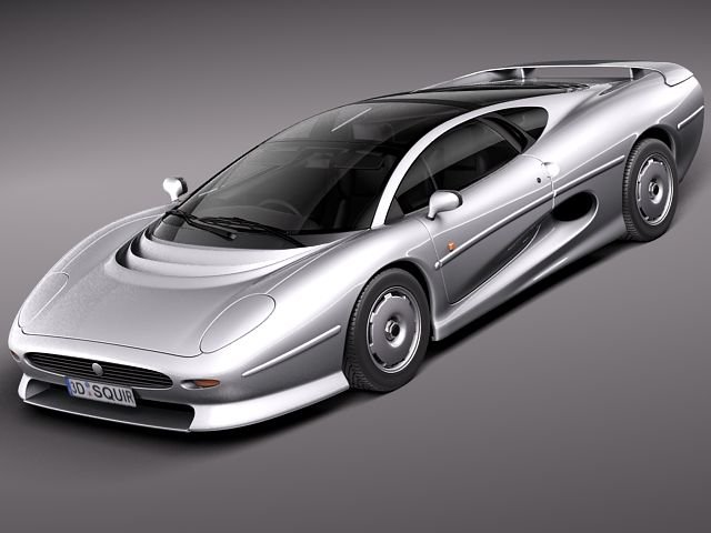 Jaguar XJ220 1992 3D Model .c4d .max .obj .3ds .fbx .stl .blend 