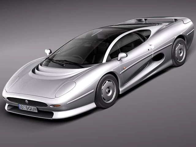 Jaguar XJ220 1992 3D Model .c4d .max .obj .3ds .fbx .stl .blend 