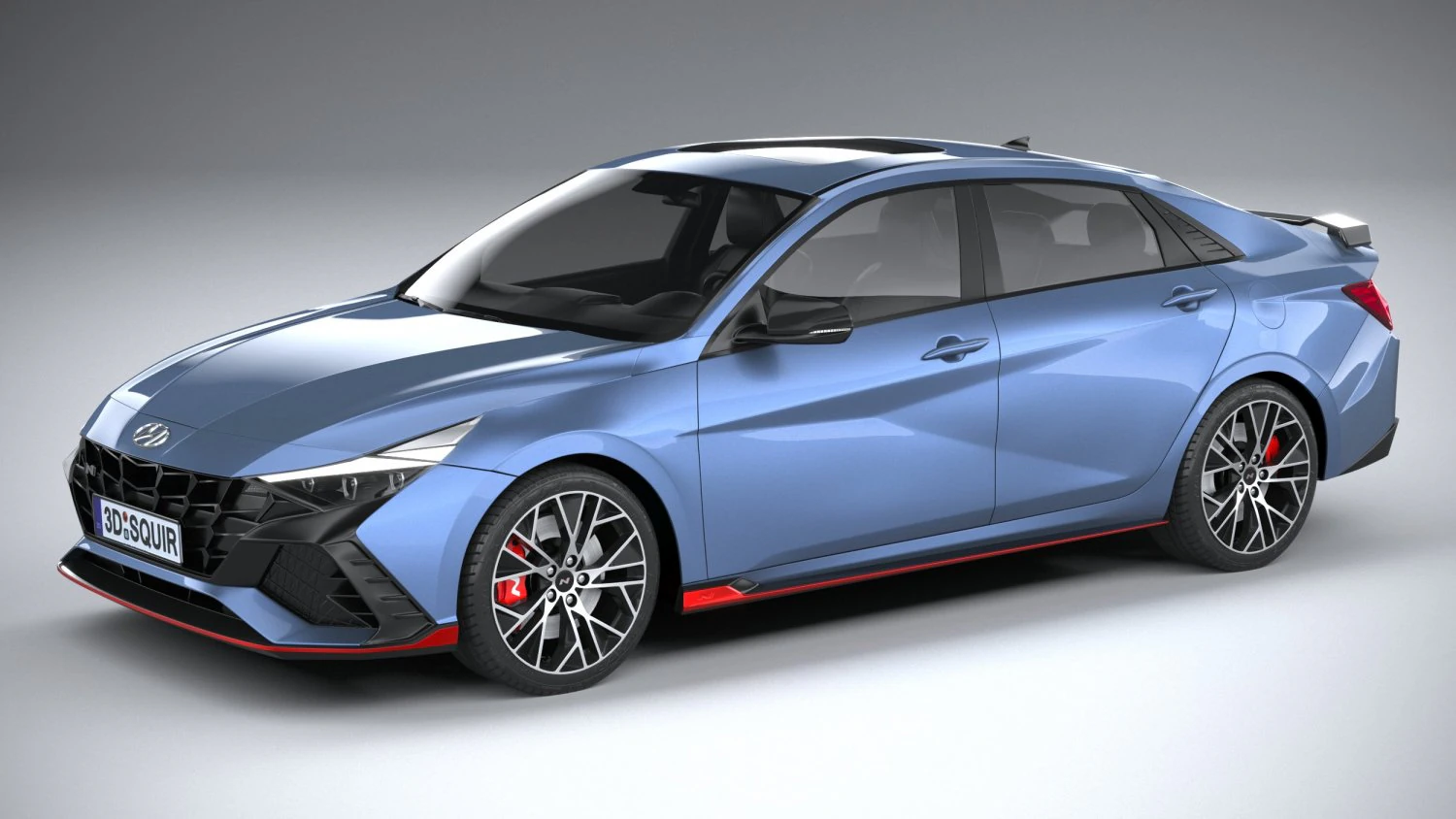 Hyundai Elantra N 2022 3D Model .c4d .max .obj .3ds .fbx .stl .blend 