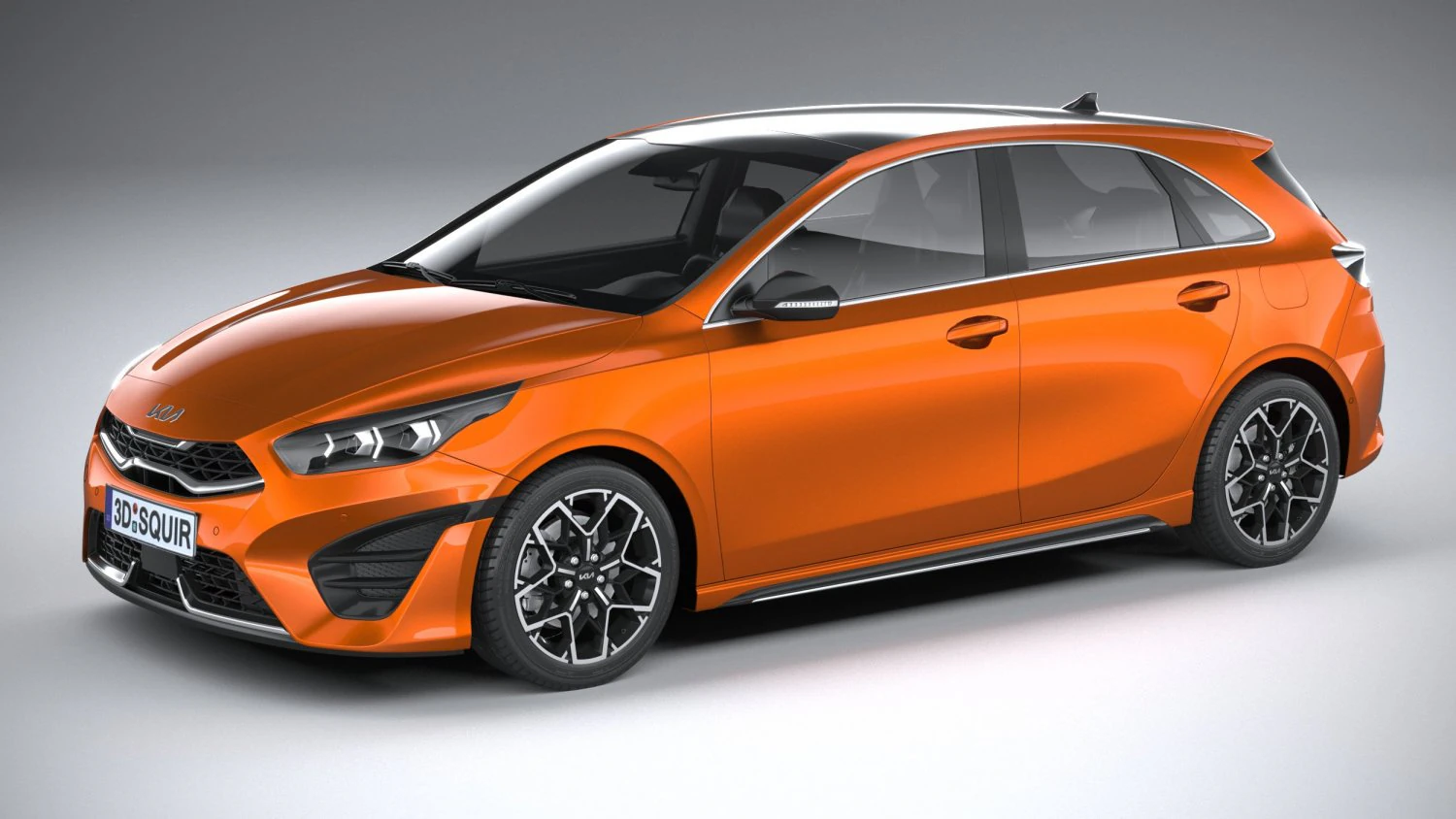 Kia Ceed GT-line 2022 3D Model .c4d .max .obj .3ds .fbx .stl .blend