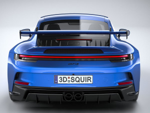 Porsche 911 GT3 2022 Lowpoly Model 3D