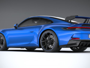 Porsche 911 GT3 2022 Lowpoly Model 3D