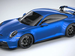 Porsche 911 GT3 2022 Lowpoly 3D Model
