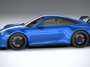 Porsche 911 GT3 2022 Lowpoly Model 3D