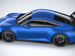 Porsche 911 GT3 2022 Lowpoly Model 3D