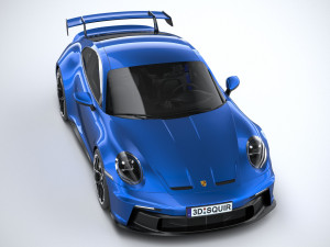 Porsche 911 GT3 2022 Lowpoly Model 3D