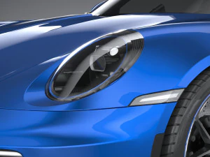 Porsche 911 GT3 2022 Lowpoly 3D Model