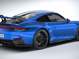 Porsche 911 GT3 2022 Lowpoly Model 3D