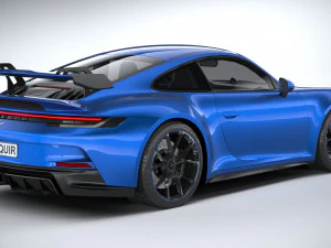 Porsche 911 GT3 2022 Lowpoly 3D Model