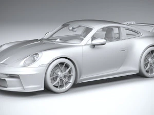 Porsche 911 GT3 2022 Lowpoly 3D Model