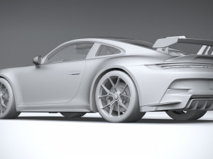 Porsche 911 GT3 2022 Lowpoly Model 3D