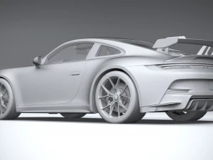 Porsche 911 GT3 2022 Lowpoly 3D Model