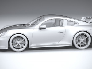 Porsche 911 GT3 2022 Lowpoly Model 3D