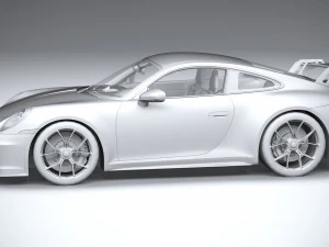 Porsche 911 GT3 2022 Lowpoly 3D Model