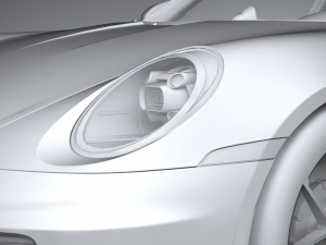 Porsche 911 GT3 2022 Lowpoly Model 3D
