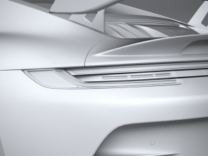 Porsche 911 GT3 2022 Lowpoly Model 3D