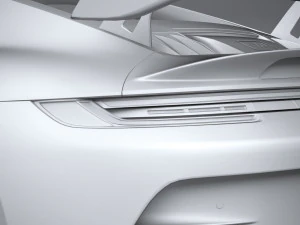 Porsche 911 GT3 2022 Lowpoly 3D Model